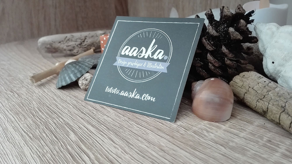 logo carte de visite aaska graphisme auray morbihan