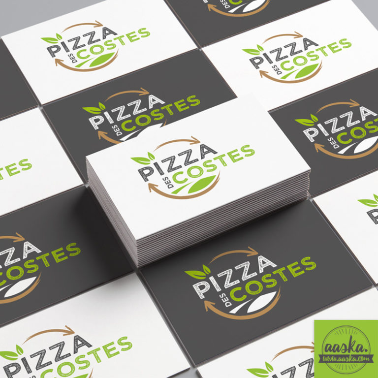 aaska graphisme carte de visite pizza des costes