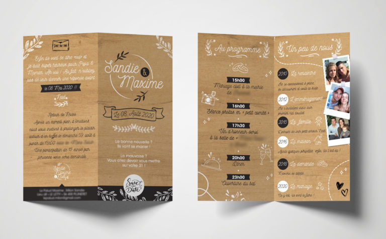 aaska mariage faire-part graphisme morbihan bzh